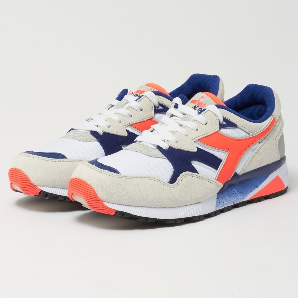 Diadora  retro n9002 athletic tennis shoes Sneakers Orange Blue 9.5